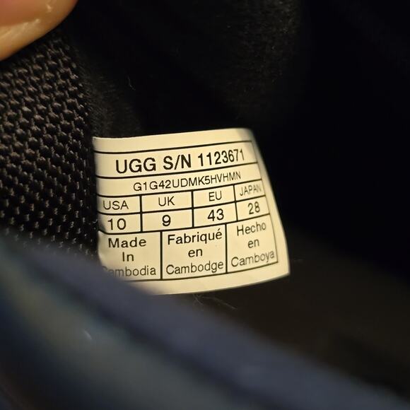 UGG Gatson Mid Shoes Mens Size 10 Black Leather Rubber Lace Up Mid Rain Boots - Picture 15 of 15